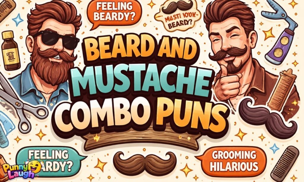 Beard and mustache combo puns