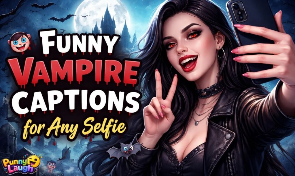 Funny Vampire Captions for Any Selfie