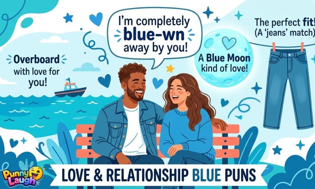 Love and relationship blue puns