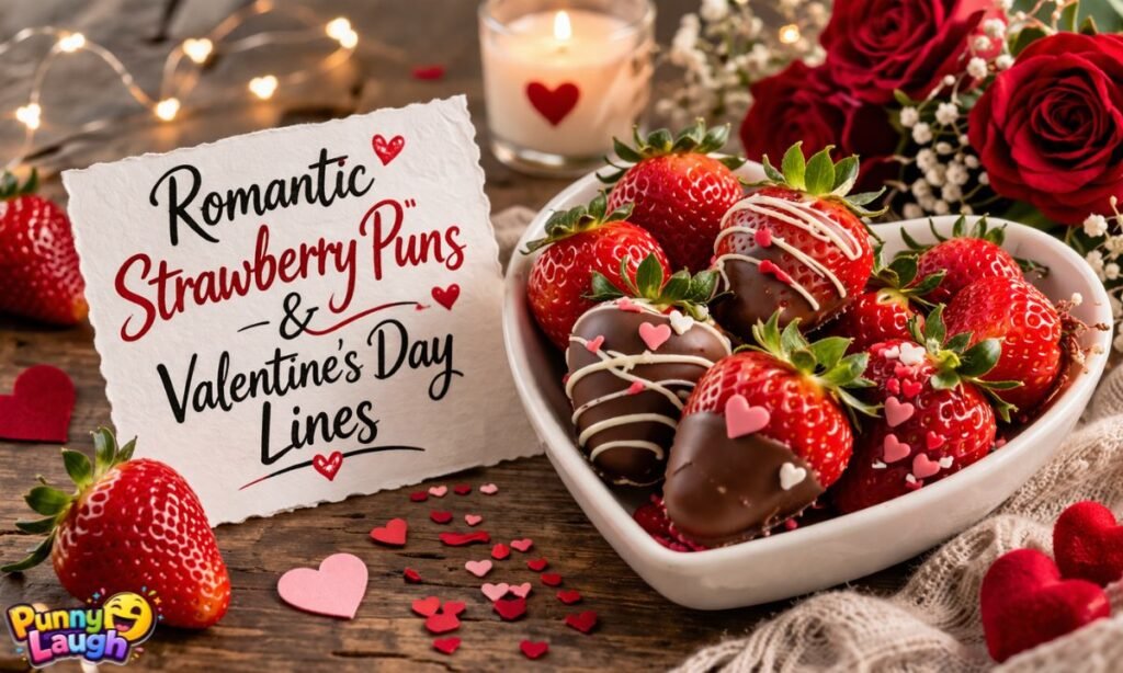 Romantic Strawberry Puns & Valentine’s Day Lines