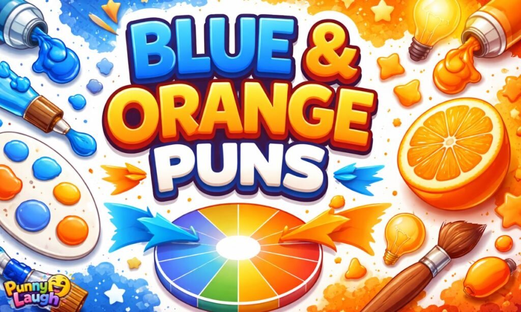 blue and orange puns
