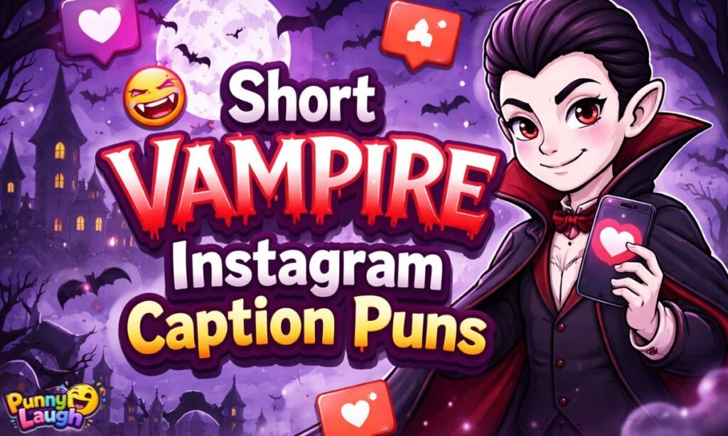 short vampire instagram caption puns