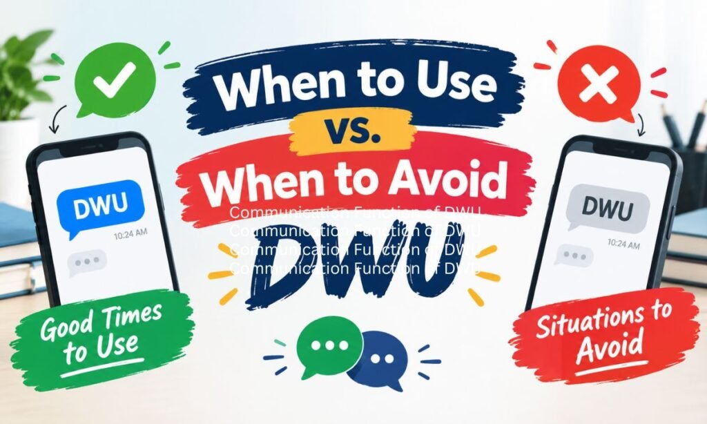 When to Use vs. When to Avoid DWU